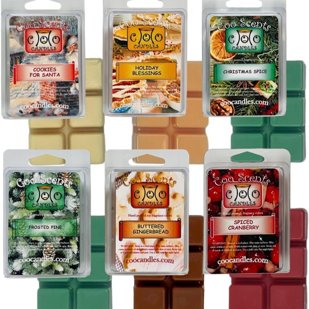 Christmas Wax Melts - Holiday Scented Wickless Soy Candle Melts for Wax Warmer -